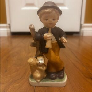 Vintage Hummel Figurine with Boy and Squirrel